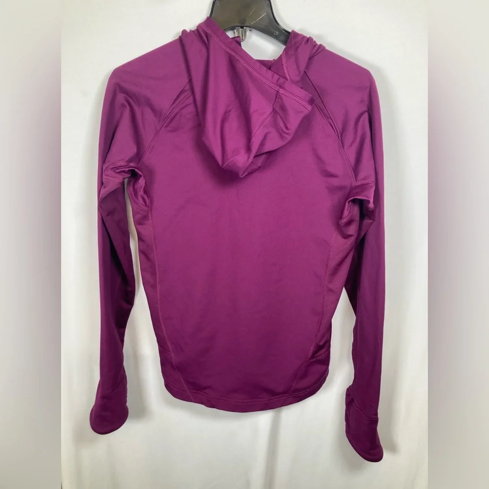 Nike Dri-Fit Rich Purple Half Zip Athletic Hoodie with Hand Warmer Cuffs Sz M - Picture 5 of 5